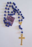 Colar crucifixo Azul Caneta